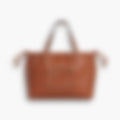 Arc Clasp Shoulder 24 – Brown Leather | Gold Hardware
