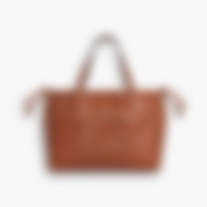 Arc Clasp Shoulder 24 – Brown Leather | Gold Hardware