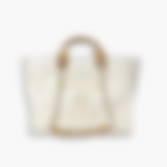 Beach Tote 38 – Beige Leather | Gold Hardware