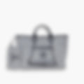 Beach Tote 40 – Gray Leather | Silver Hardware