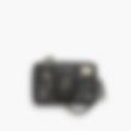 Boxy Crossbody 18 – Black Leather | Silver Hardware