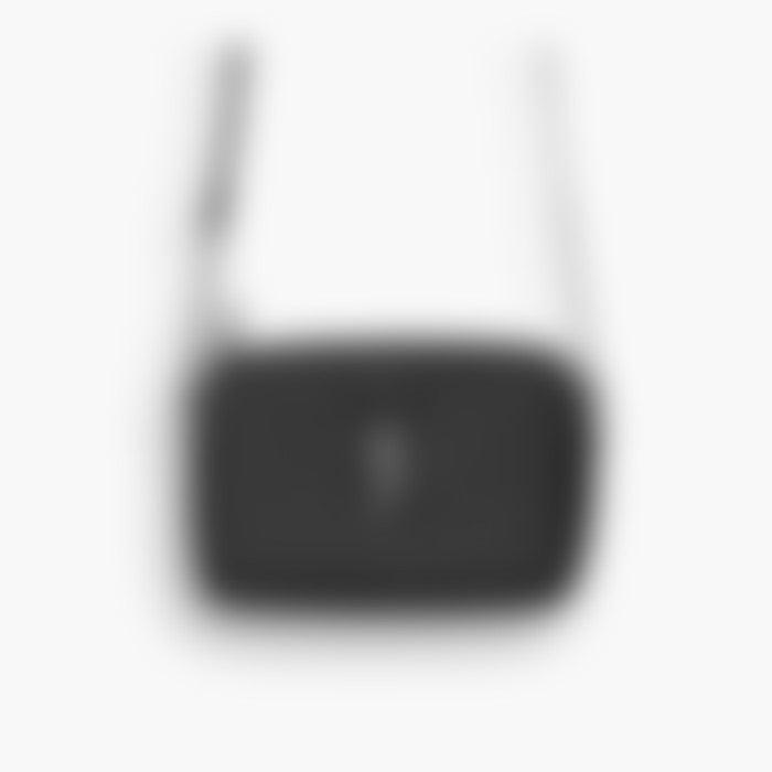 Boxy Crossbody 23 – Black Leather | Silver Hardware