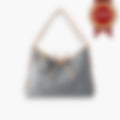 Boxy Crossbody 39 – Gray Leather | Silver Hardware