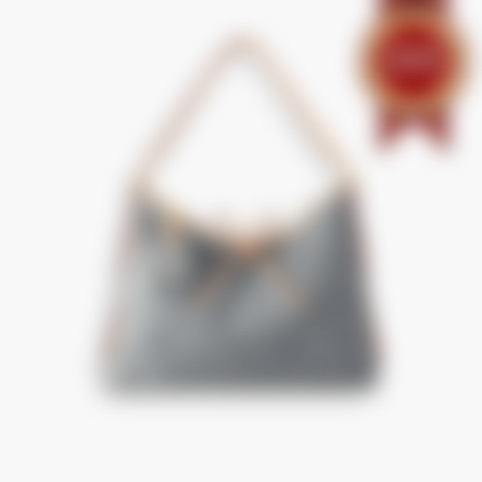 Boxy Crossbody 39 – Gray Leather | Silver Hardware