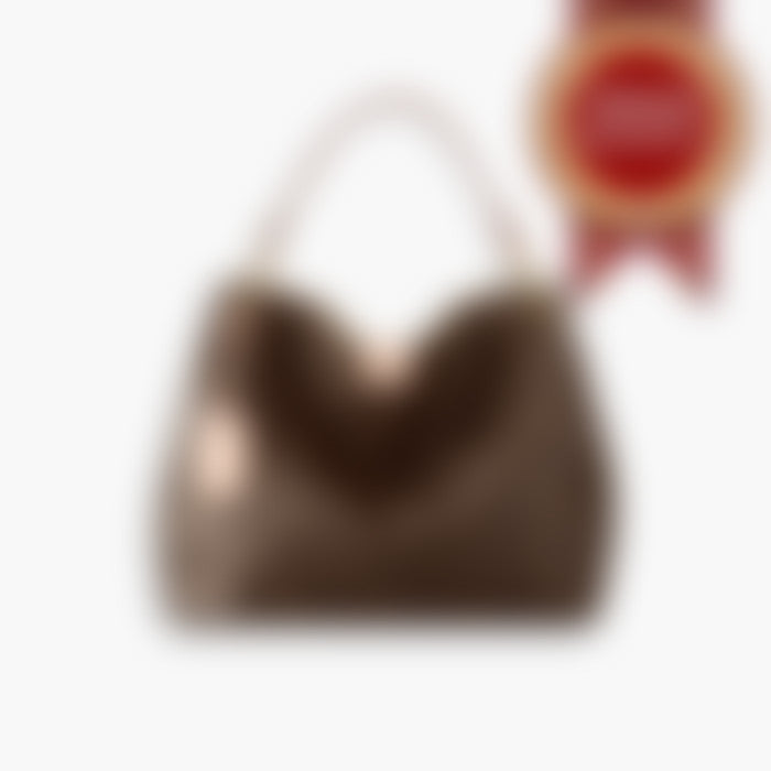 Boxy Crossbody 41 – Beige Leather | Gold Hardware