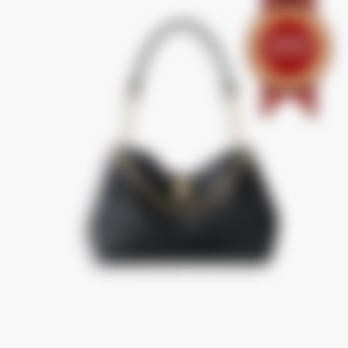 Boxy Crossbody 42 – Black Leather | Silver Hardware