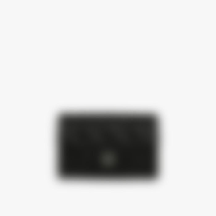 Card Holder Essential 11 – Black Leather | Silver Hardware