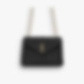 Chevron Chain Flap 20 – Black Leather | Silver Hardware