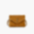 Chevron Chain Flap 22 – Brown Leather | Gold Hardware