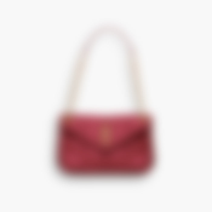 Chevron Chain Flap 29 – Red Leather | Gold Hardware