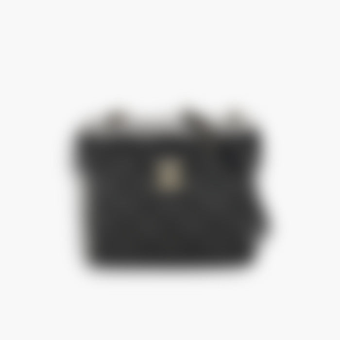 Clasp Satchel 16 – Black Leather | Silver Hardware