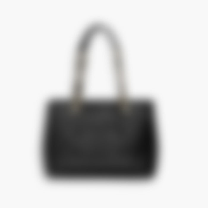 Classic Shopper 33 – Black Leather | Silver Hardware
