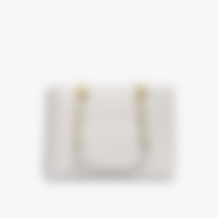 Classic Tote 33 – White Leather | Gold Hardware