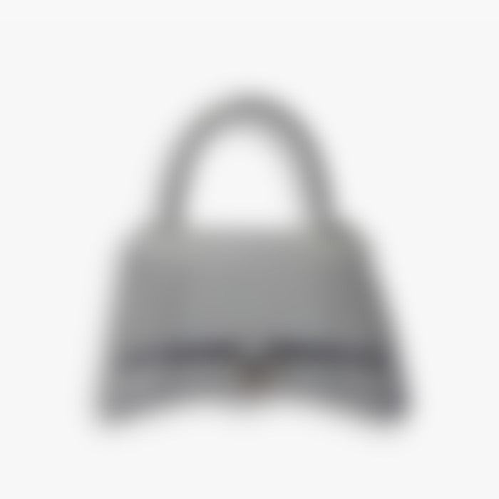 Curved Top Handle 23 – Grey Leather | Silver Hardware