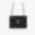 Envelope Flap 24 – Black Leather | Silver Hardware