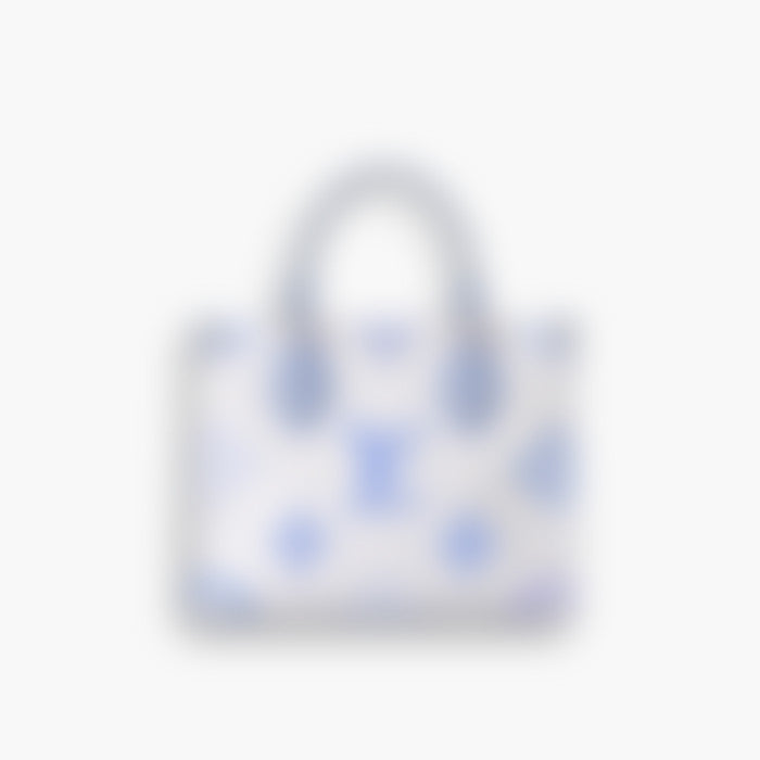 Everyday Tote 25 – Blue Leather | Silver Hardware