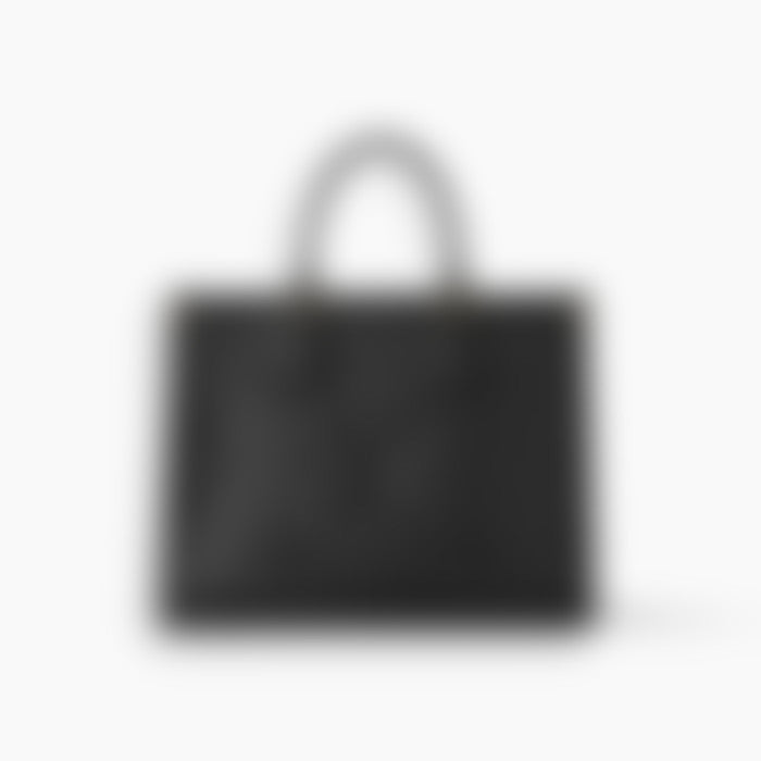 Everyday Tote 35 – Black Leather | Silver Hardware