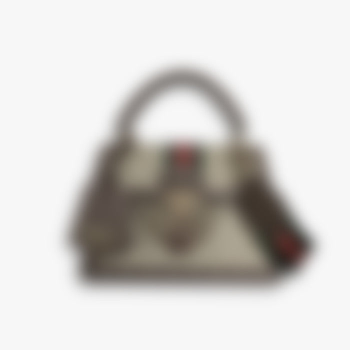 Flora Top Handle 25 – Brown Leather | Gold Hardware
