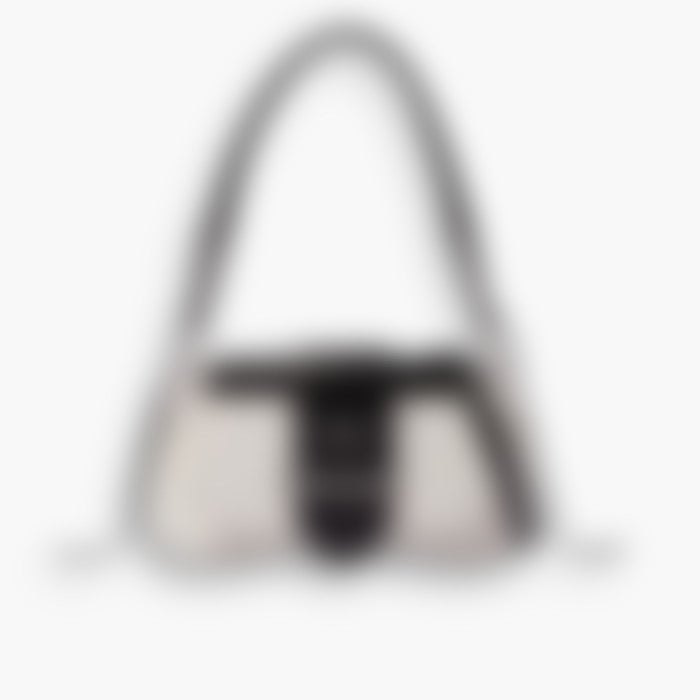 Grained Shoulder 28 – Black Leather | Silver Hardware