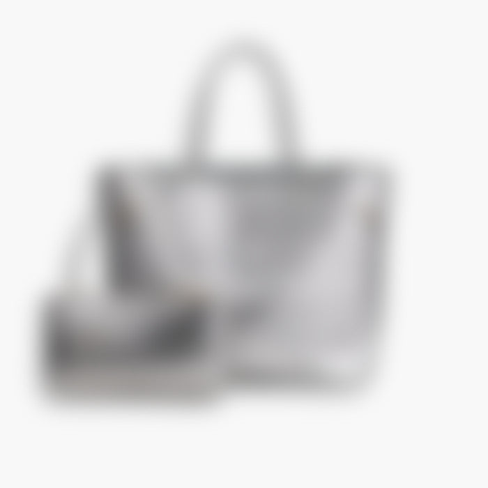 Grand Shopper 32 – Silver Leather | Silver Hardware
