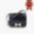 H-Clasp Flap 19 – Black Leather | Silver Hardware