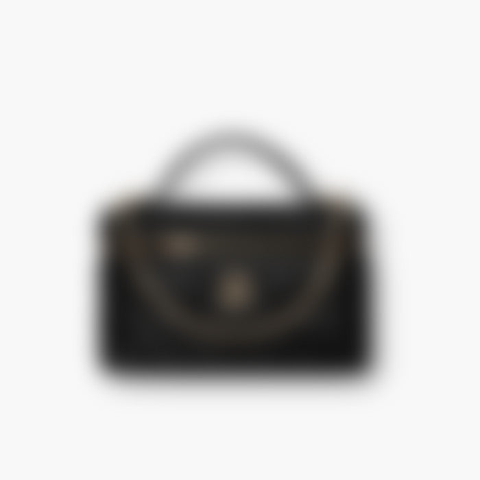 Hard Vanity 19 – Black Leather | Silver Hardware