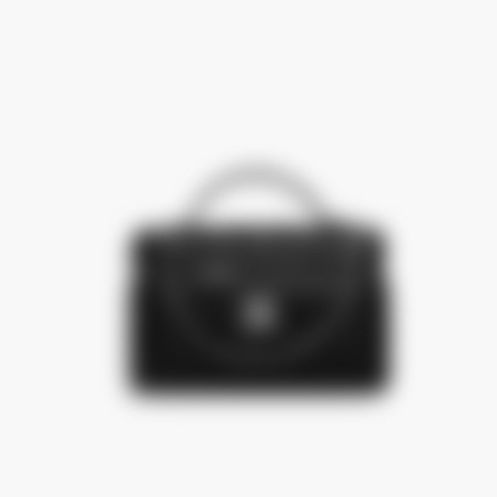 Hard Vanity 19 – Black Leather | Silver Hardware