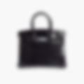 Heritage Tote 25 – Black Leather | Silver Hardware