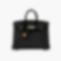 Heritage Tote 25 – Black Leather | Silver Hardware