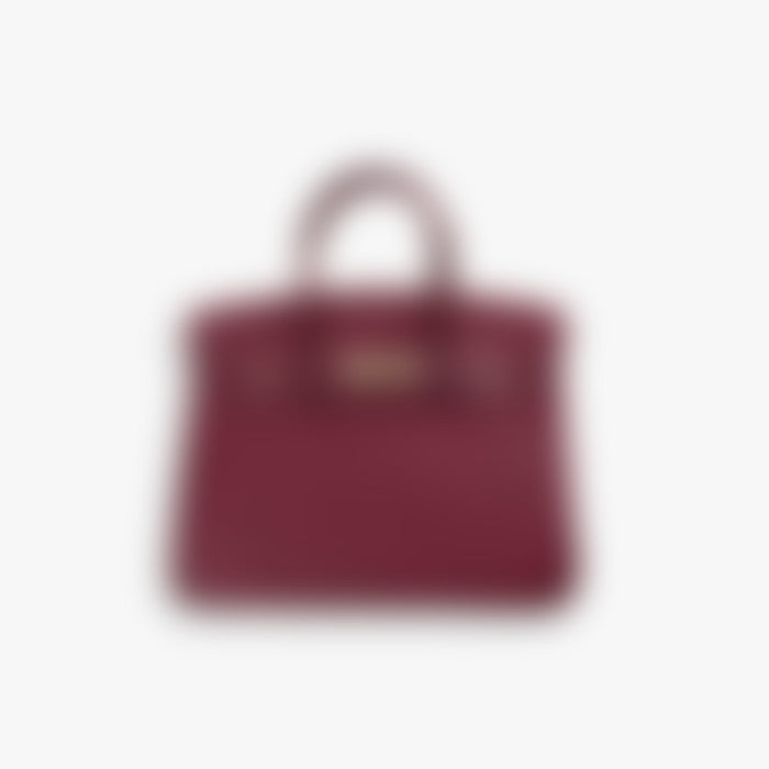 Heritage Tote 25 – Burgundy Leather | Gold Hardware