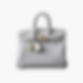 Heritage Tote 25 – Grey Leather | Silver Hardware