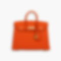 Heritage Tote 25 – Orange Leather | Signature Hardware