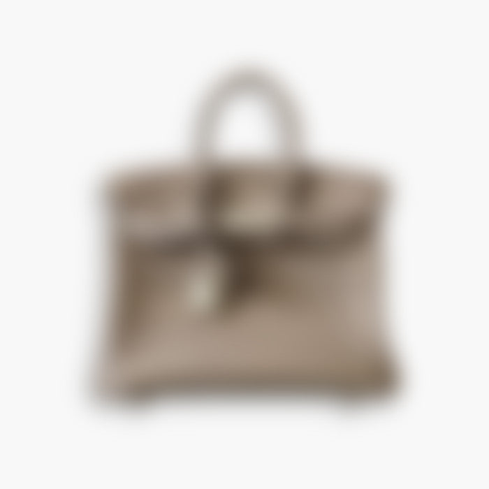 Heritage Tote 25 – Silver Leather | Silver Hardware