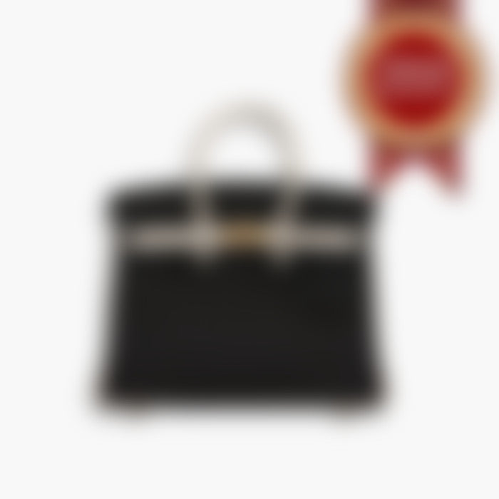 Heritage Tote 30 – Black Leather | Silver Hardware