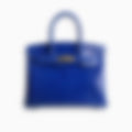 Heritage Tote 30 – Blue Leather | Silver Hardware