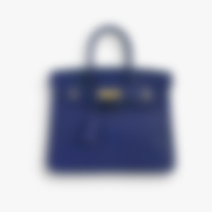 Heritage Tote 30 – Blue Leather | Silver Hardware