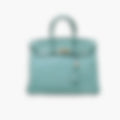 Heritage Tote 30 – Blue Leather | Silver Hardware
