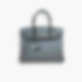 Heritage Tote 30 – Blue Leather | Silver Hardware