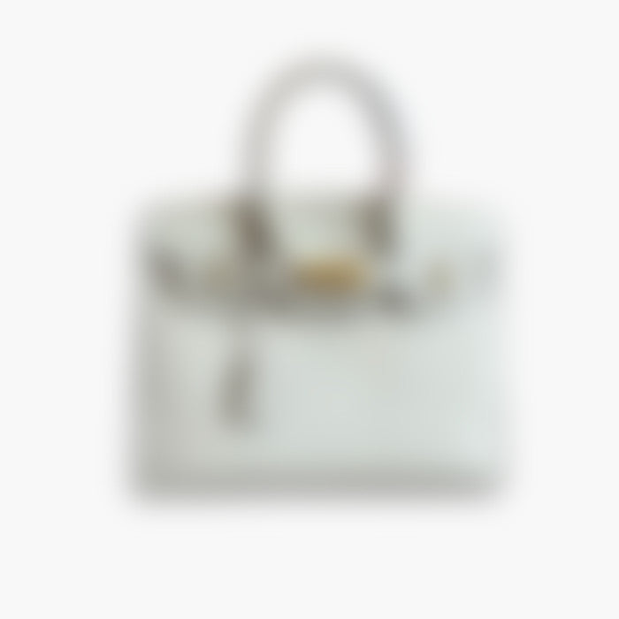 Heritage Tote 30 – White Leather | Gold Hardware