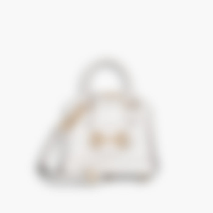 Horsebit Shoulder 20 – White Leather | Gold Hardware