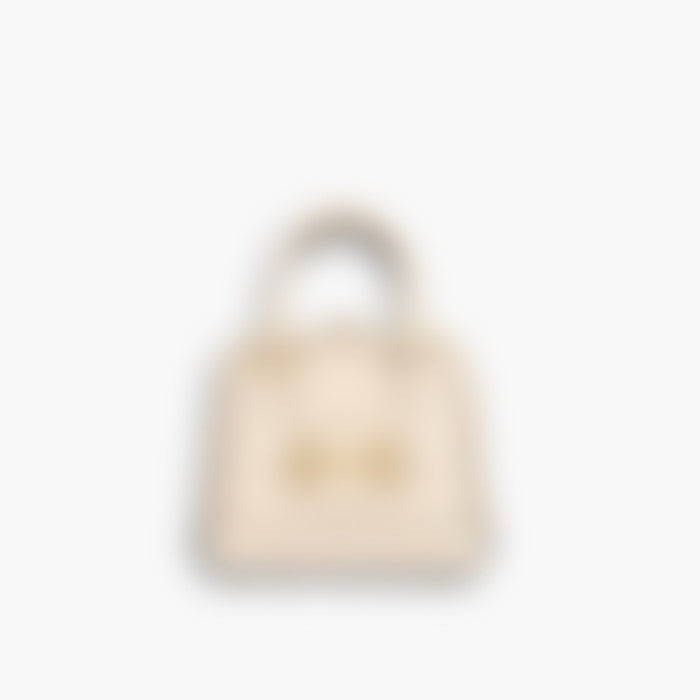 Horsebit Shoulder 20 – White Leather | Gold Hardware