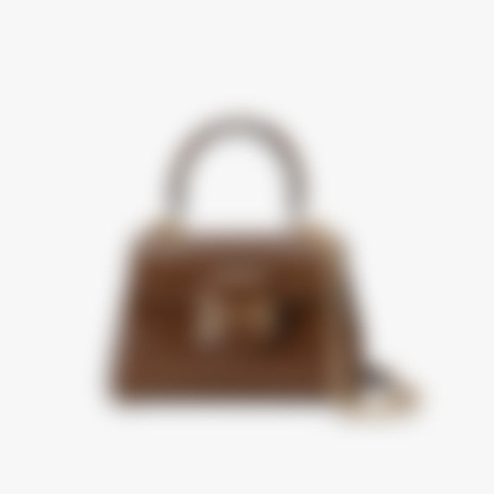Horsebit Shoulder 22 – Brown Leather | Gold Hardware