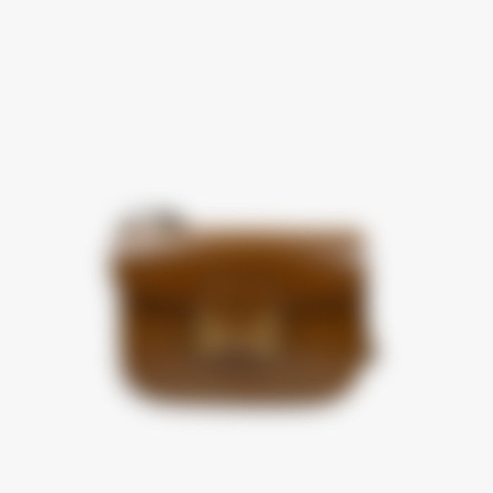 Horsebit Shoulder 25 – Brown Leather | Gold Hardware