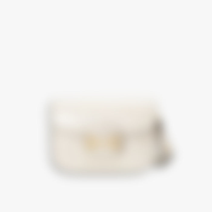 Horsebit Shoulder 25 – White Leather | Gold Hardware