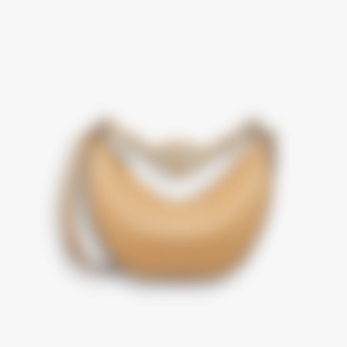 Logo Shoulder 24 – Beige Leather | Gold Hardware