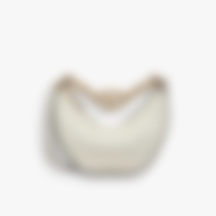 Logo Shoulder 24 – White Leather | Gold Hardware