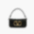 Logo Shoulder 26 – Black Leather | Silver Hardware