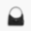 Nylon Hobo Mini 22 – Black Leather | Silver Hardware