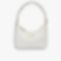 Nylon Hobo Mini 22 – White Leather | Gold Hardware