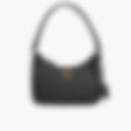 Nylon Hobo Mini Mini – Black Leather | Silver Hardware